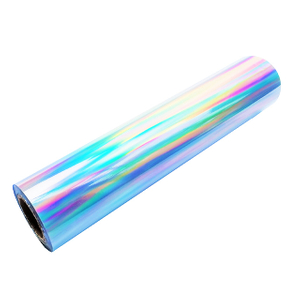 lamina per stampa a caldo arcobaleno senza cuciture ad alta brillantezza olografica in argento per la stampa di scatole