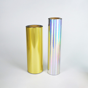 Goud en zilver holografische warmdrukfolie voor plastic en papier